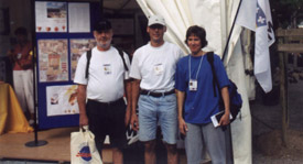 Klaus, Jens und Helma bei der Akreditierung